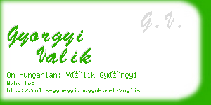 gyorgyi valik business card